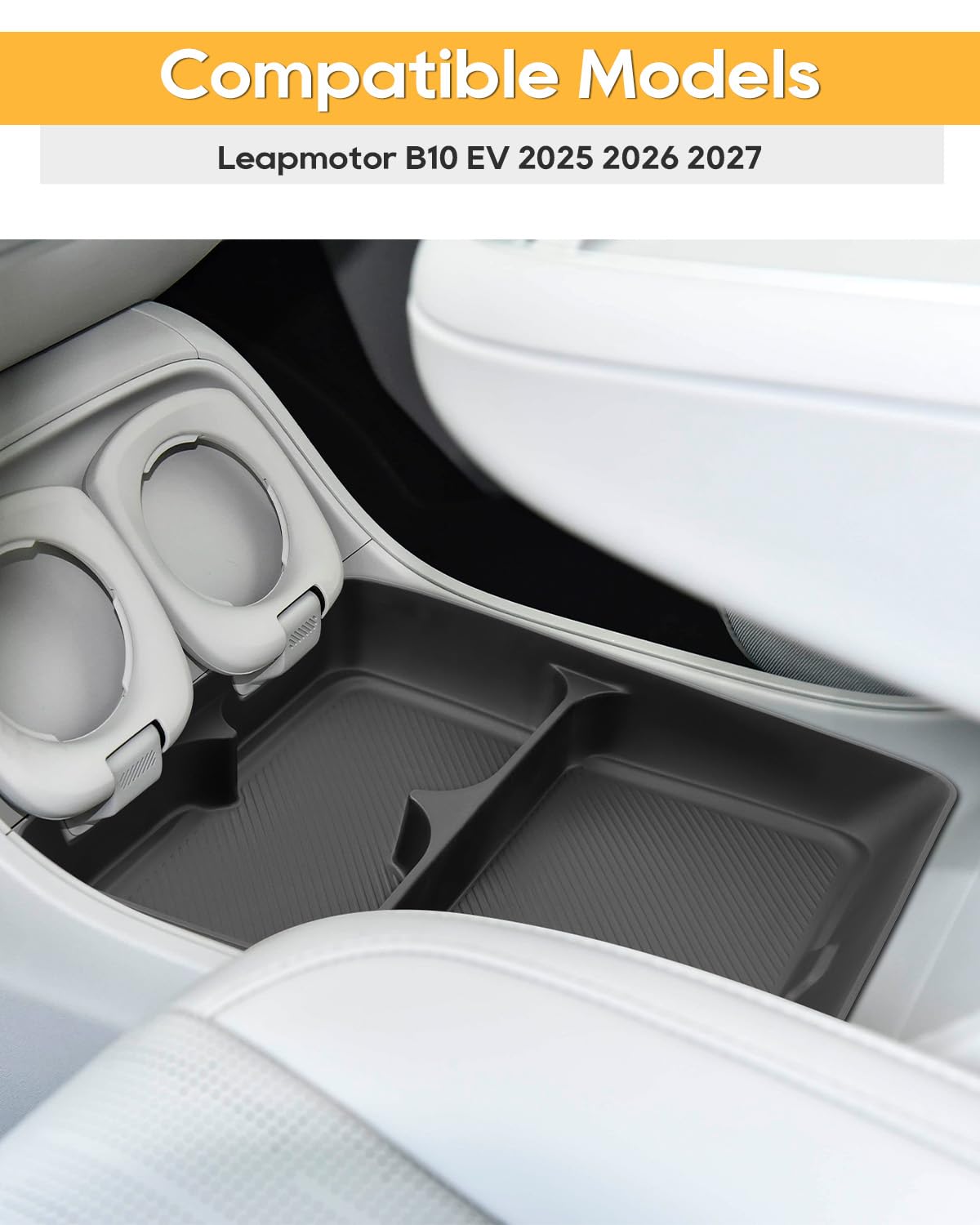 YEE PIN Vassoio organizzatore sotto la console centrale per motore Leapmotor B10 EV SUV 2025 2026 2027, console centrale, scatola di controllo centralizzato auto organizzatore di stoccaggio per