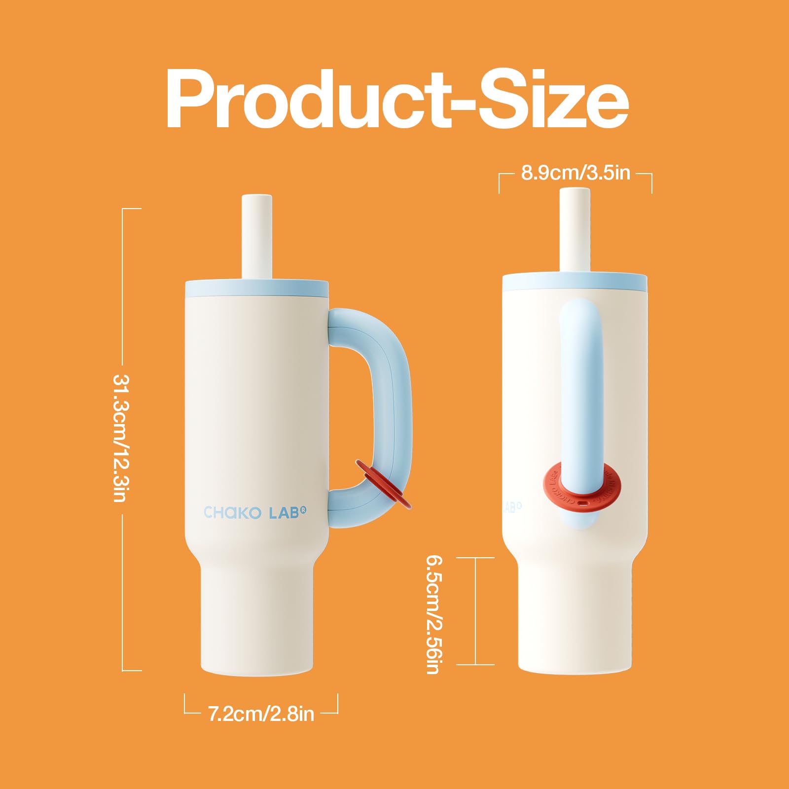 CHAKOLAB BaWangCup Insulated Water Bottle drinkware White&Blue Tumbler 1000ml, 1050 ml - Image 3