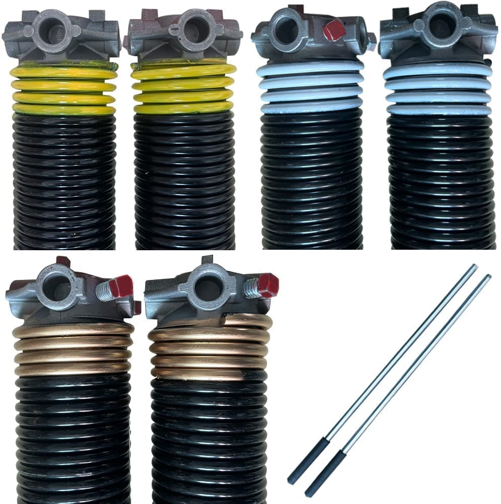 Garage Door Torsion Spring (2" Pair with L/R Wound) with NonSlip