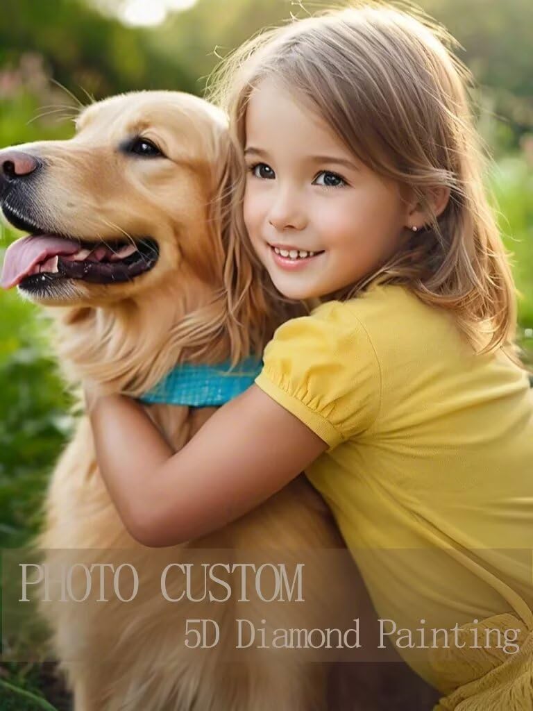 Custom Diamond Painting Kits for Adults, Personalized Diamond Art Customized Photo Kits,Personalized Photo Customized Gifts Home Wall Decor 20x24 in