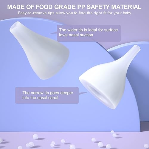 Miniatura 7 de Joyhicare Aspirador nasal para bebé 3 niveles de succión seguro eléctrico para la nariz del bebé con diseño antireflujo limpiador de nariz Morado