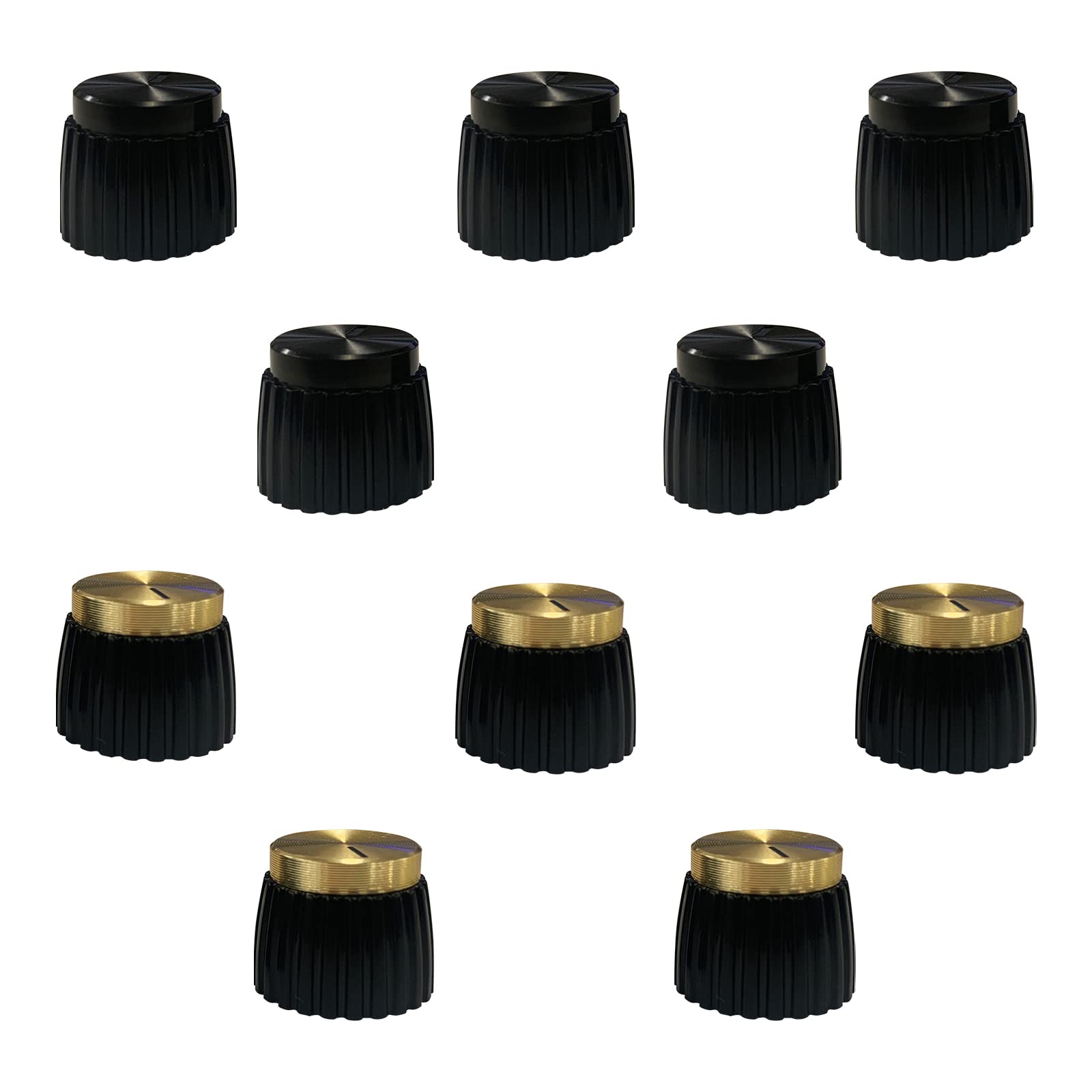 Buy 10 Pcs Guitar Amplifier Push On Fit Knobs Aluminum Guitar Tone
