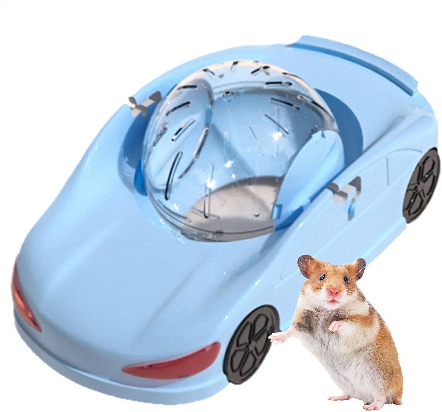 Silent Fitness Wheel Toy Vehicle for Small Pets, Hamster Running Ball Funny Transparent Ball, Hamster Car with Detachable Transparent Ball