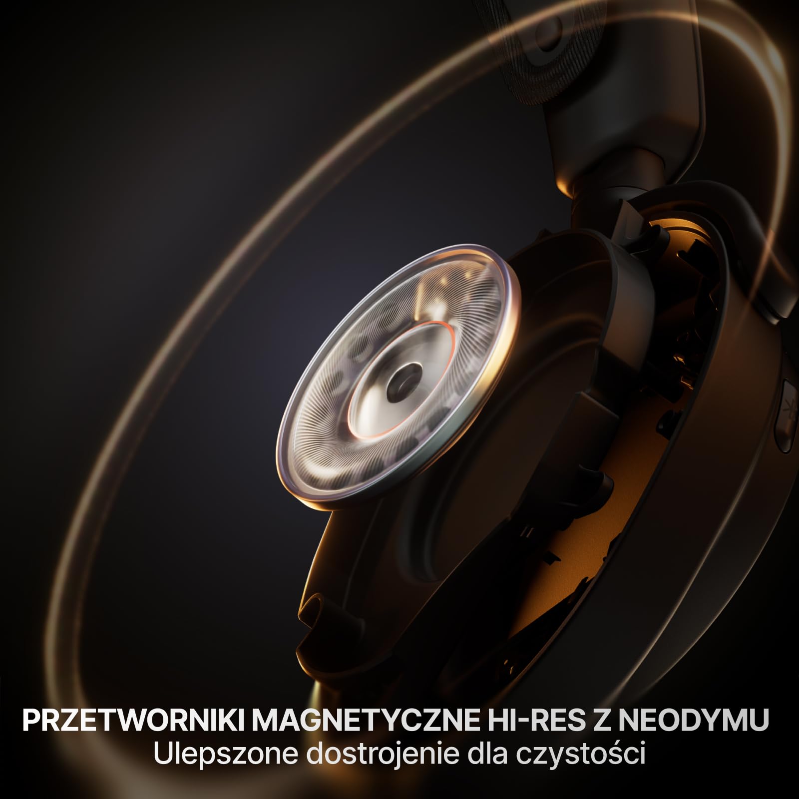 SteelSeries Arctis Nova Pro Omni – Bezprzewodowy dźwięk Hi‑Res, 96kHz/24bit, ANC, mikrofon ClearCast Pro, redukcja szumów AI, aplikacja mobilna, Mix 2,4GHz + BT, OmniPlay PC+PlayStation+Xbox – Biały