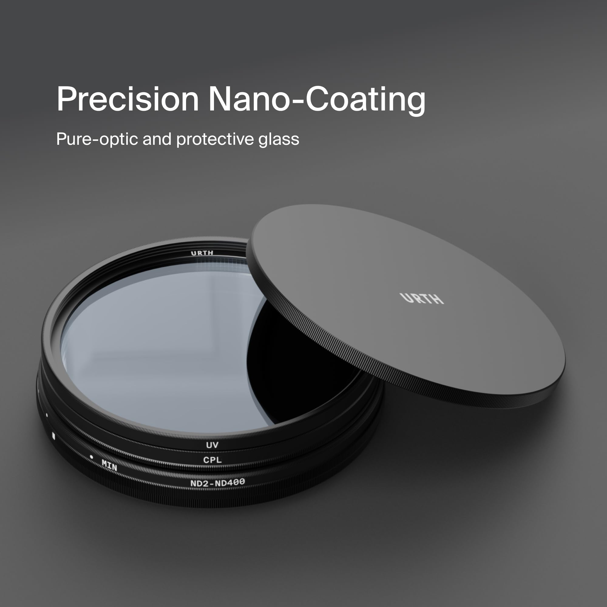 Urth 62 mm Kit de Filtros UV, Polarizador (CPL) y ND2-400 – Filtro 3 en 1 en Vidrio Óptico HD para Cámara, con Nano-Recubrimiento para una Claridad Excepcional