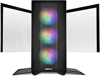 Lian Li Lancool II Mesh RGB Tempered Glass eATX Full Tower Computer Case, 3 ARGB PWM Fans Pre-Installed, Mesh Front Panel, 2 Tempered Glass Panels, Water-Cooling Ready(LANCOOL II MESH, Black)