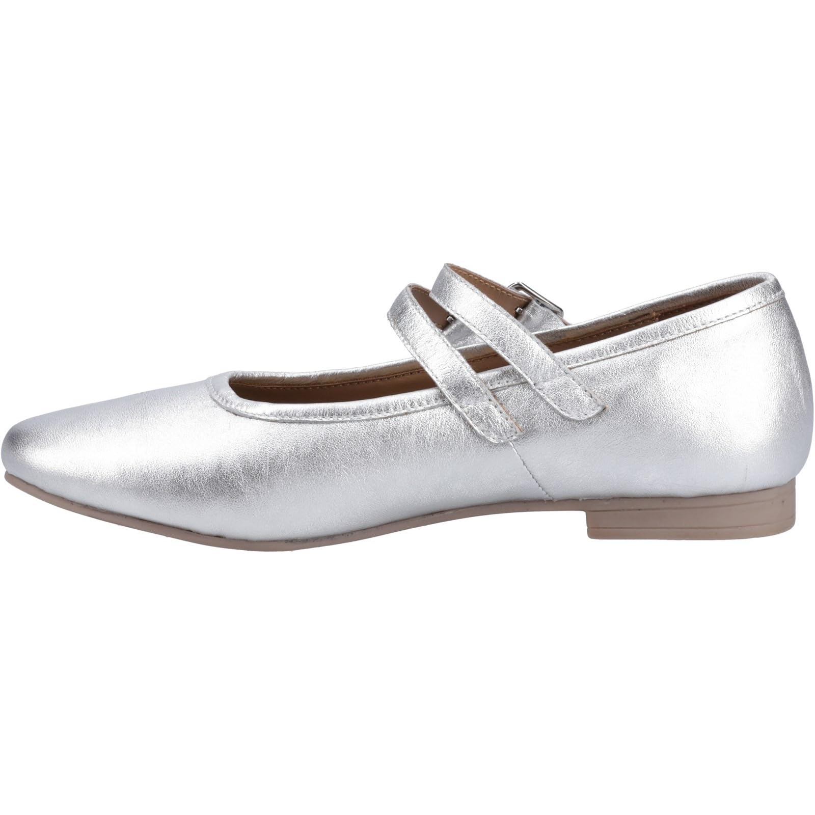 Hush Puppies Women's Naomi Mary Jane, Silver, 5 UK