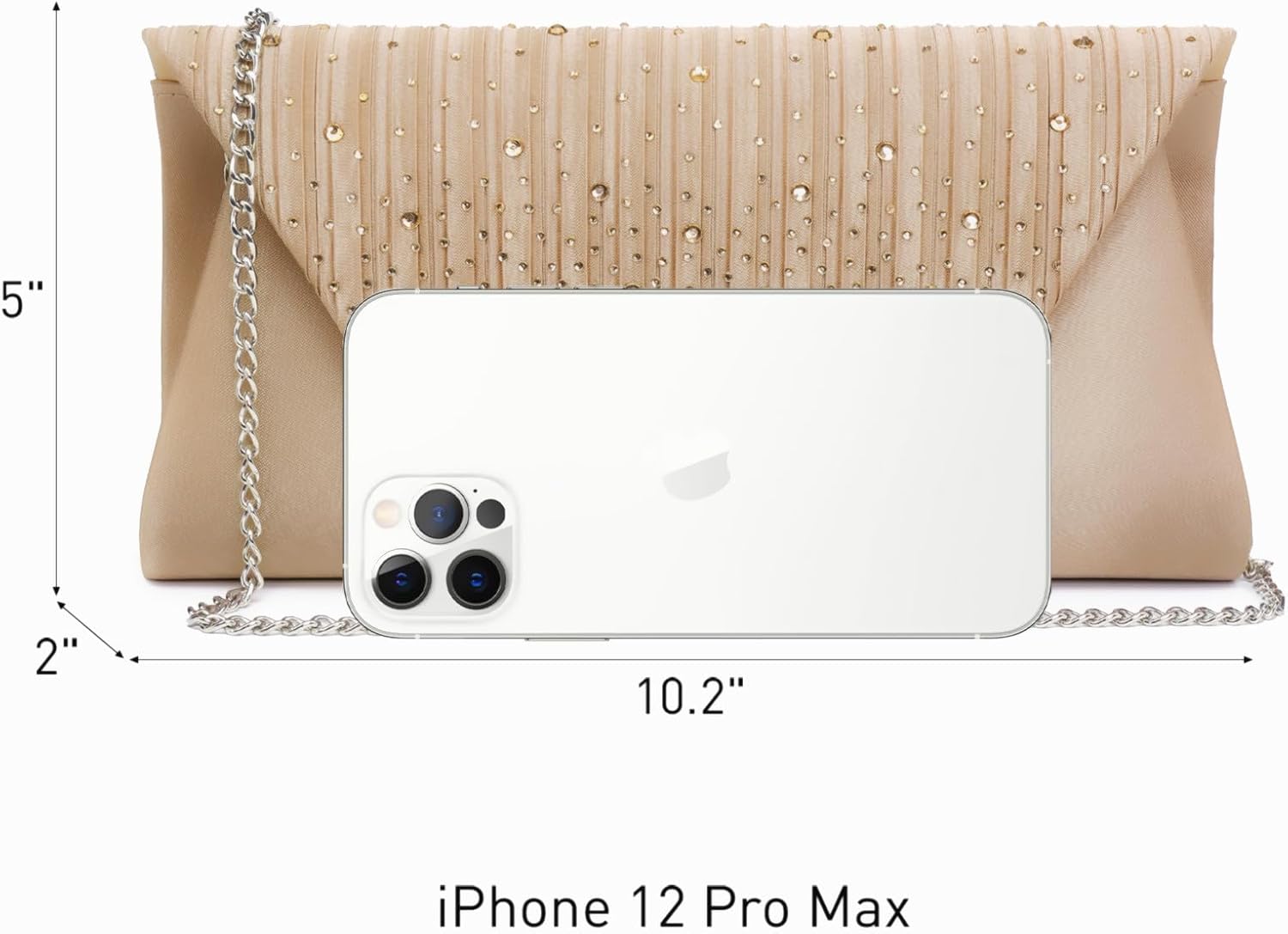 Dasein Women Evening Bags Wedding Purses Handbags Party Clutches Cocktail Prom Formal Clutch with Glitter Rhinestones - Image 3