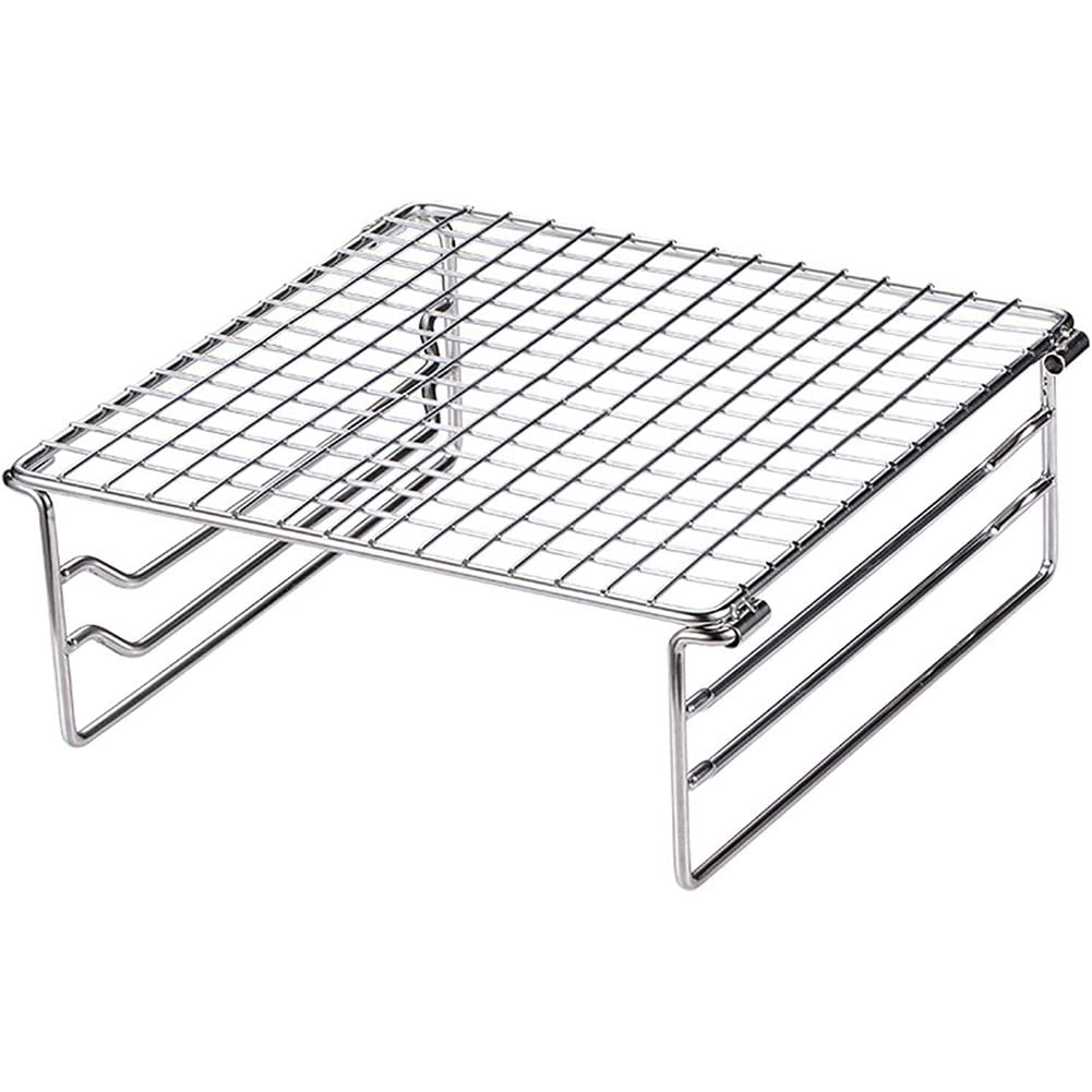 Grille de cuisson pliante - Mini barbecue d'extérieur en acier inoxydable - Pour pique-nique, randonnée, camping, barbecue