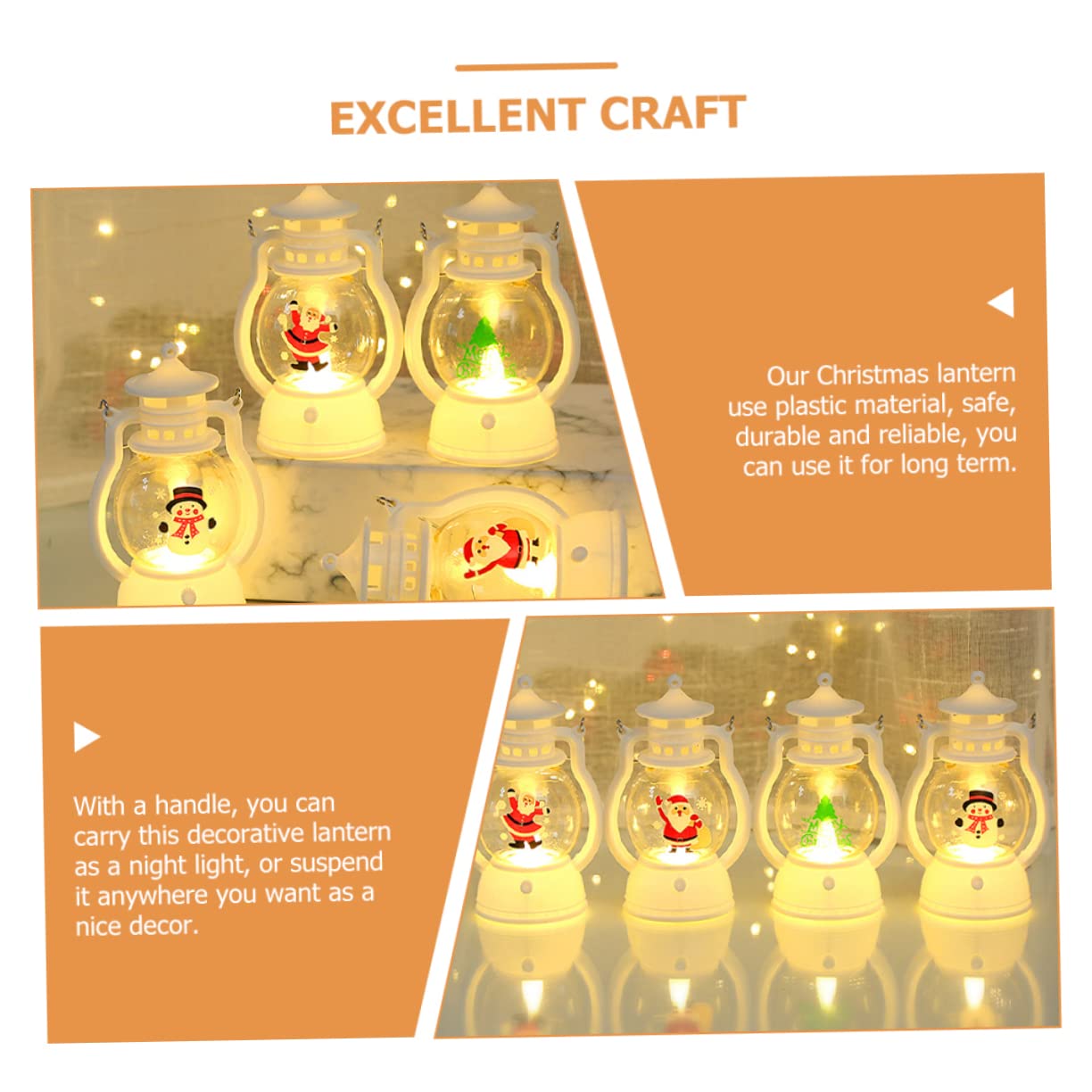 OFFSCH 2pcs Xmas Lantern Led Light Decoration Christmas Light Ornament Charming Hanging Lantern for Home Party and Festive Decor Holiday