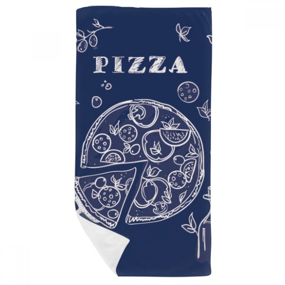 Serviette de bain pizza idéale pour le sport, la plage et les voyages