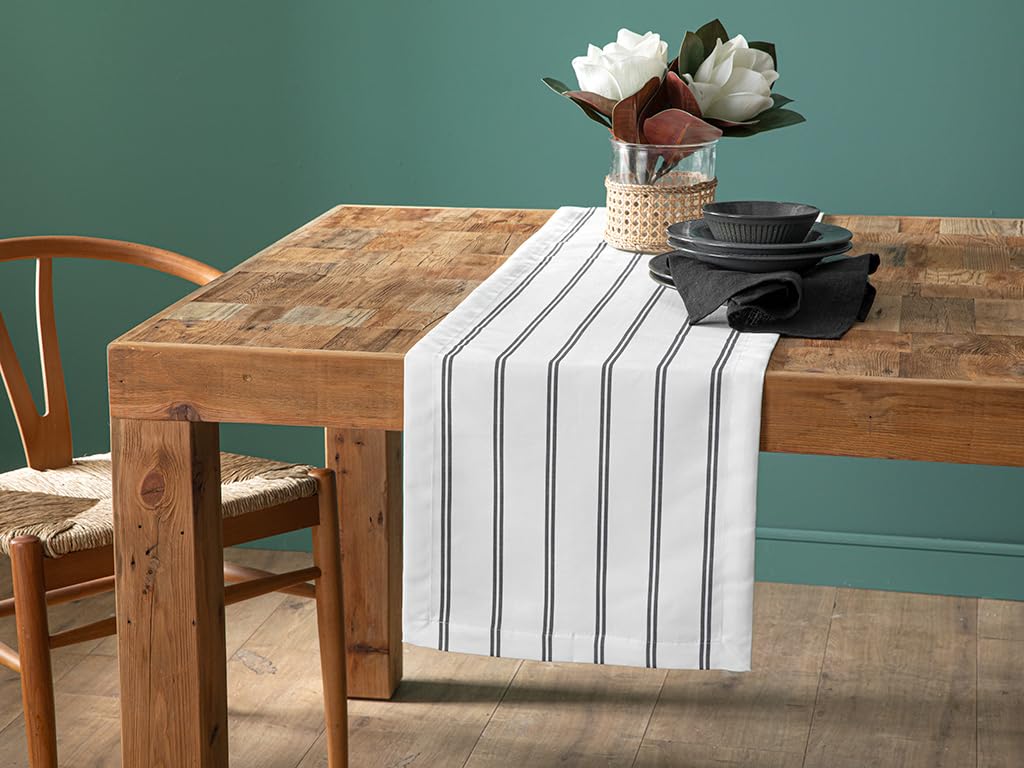 Blue Lines Polyester Runner 40X140 Cm Lacivert
