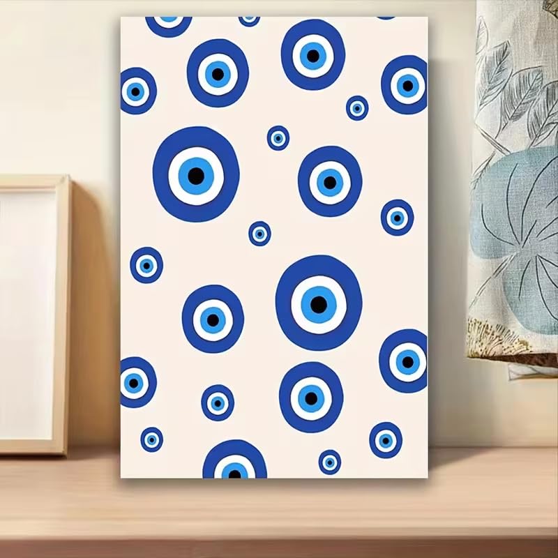 Grand tableau bleu beige moderne minimaliste pour intérieur chic