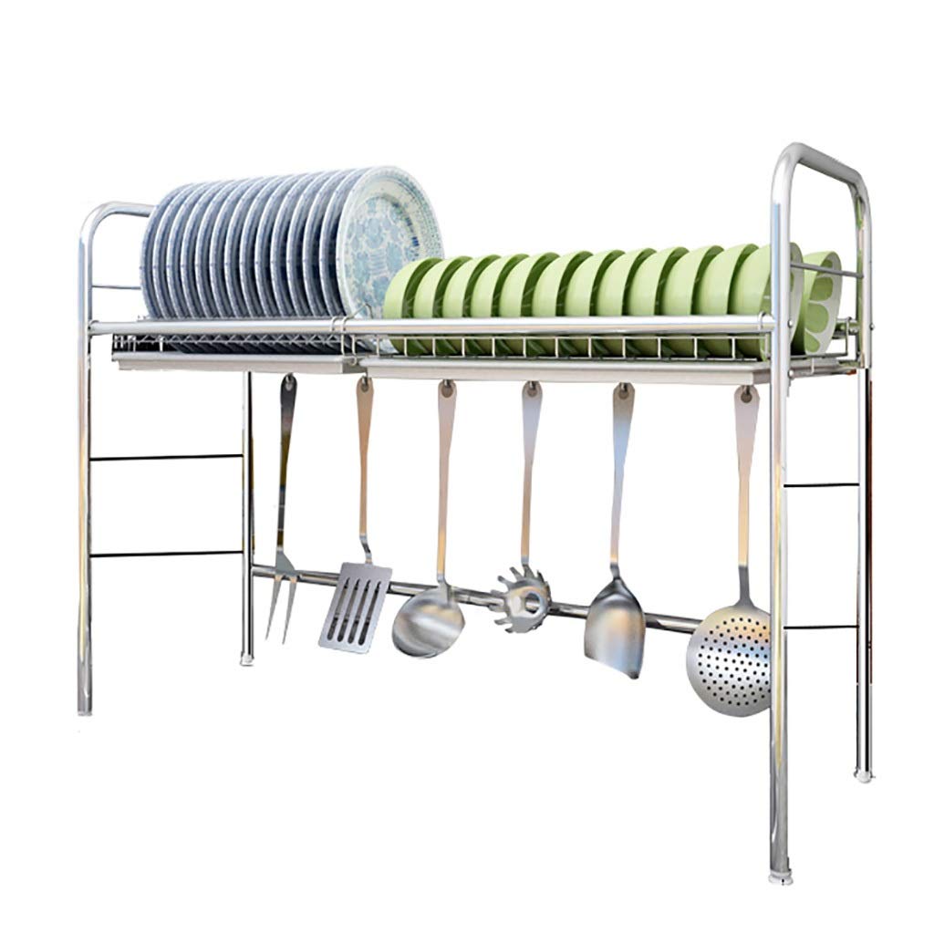 SDVantage Sturdy Stable Dish Drainer Rack, Dish Rack Over The Sink, Large Stainless Steel Kitchen Counter Shelves，Dish Rack
