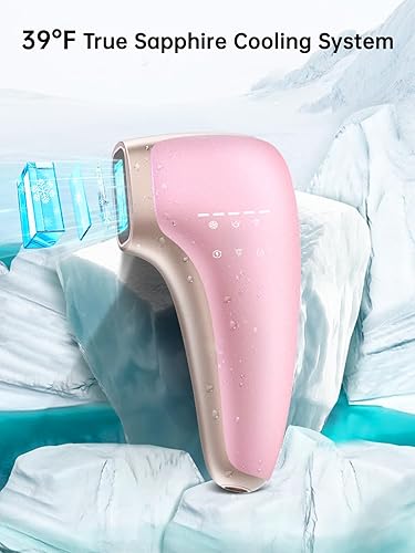 Miniatura 4 de Depilación láser, dispositivo de depilación IPL de gran energía de 25 J, 39 ° F, enfriamiento de hielo de zafiro verdaderamente sin dolor, 999999+