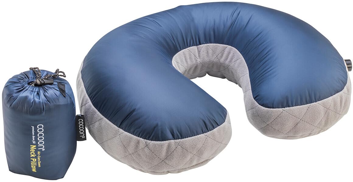 Cocoon Dark Indigo Grey U-Shaped Down Neck Pillow,
