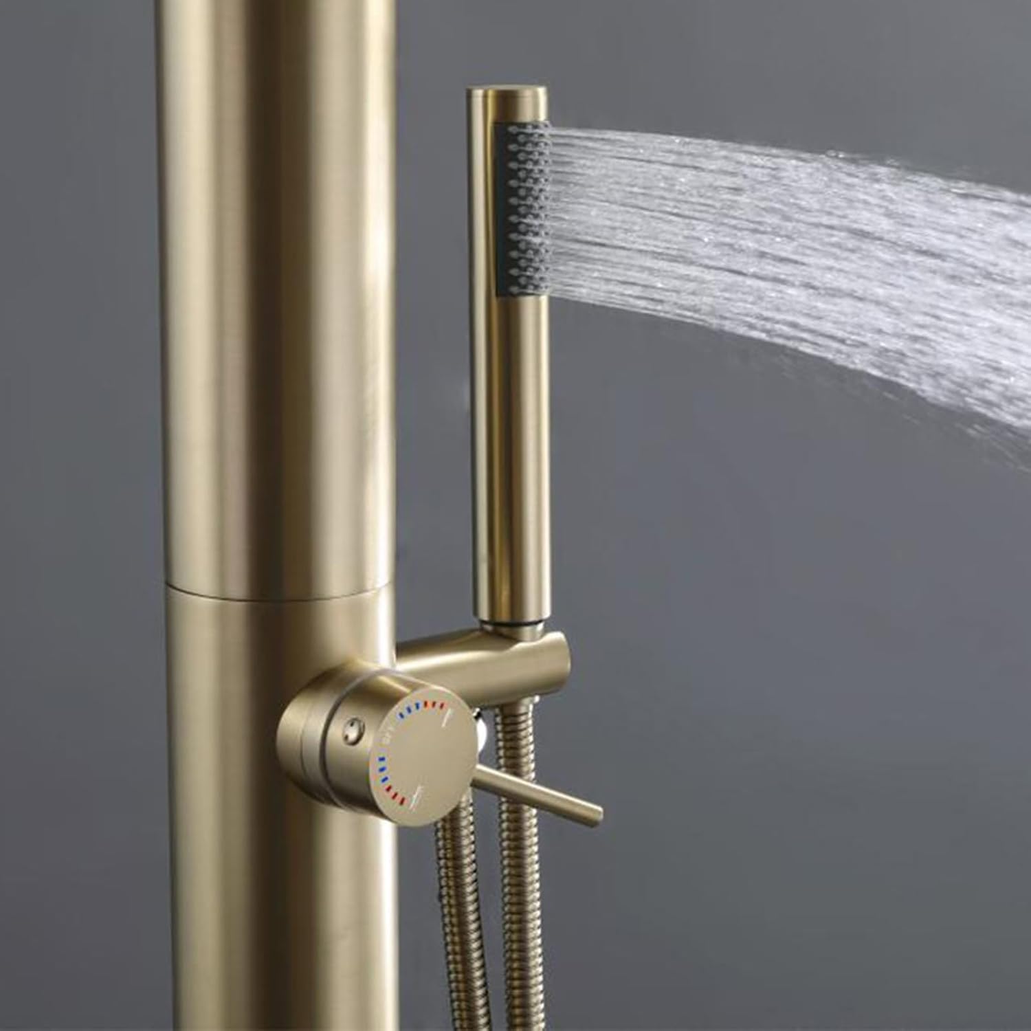 Gartendusche Aussendusche Freistehend Gebürstet Gartendusche Edelstahl Warm Kalt Pool Dusche Regendusche 30Cm Edelstahl,Gold