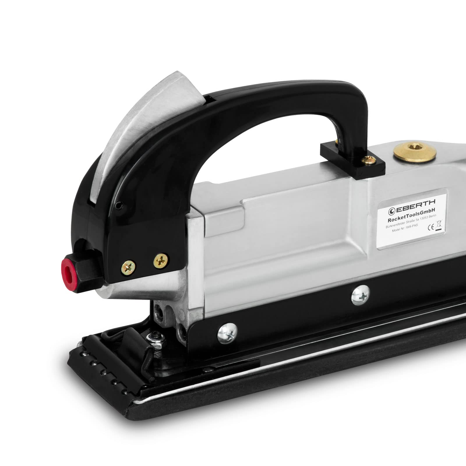 EBERTH Druckluftschleifer, Schleifmaschine mit 407x60mm Schleiffläche, Druckluft Werkzeug, Schleifgerät mit 1/4" Schnellkupplung, Profi Schwingschleifer aus Aluminium für die KFZ Werkstatt