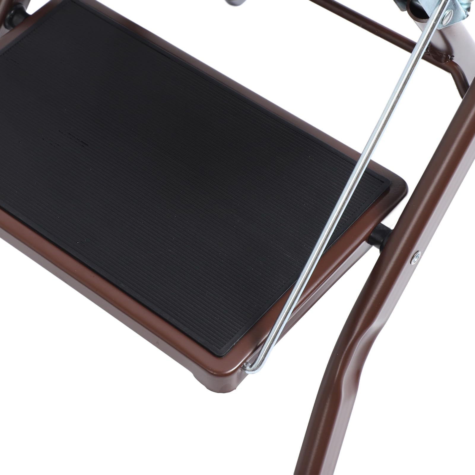 lyrlody Escalera de 2 Escalones Taburete Plegable con Pedal Ancho Antideslizante Capacidad de 264.6 LB Placa de Hierro con Pintura Brillante para Cocina, Baño, Gabinete, de Zapatos para Adultos