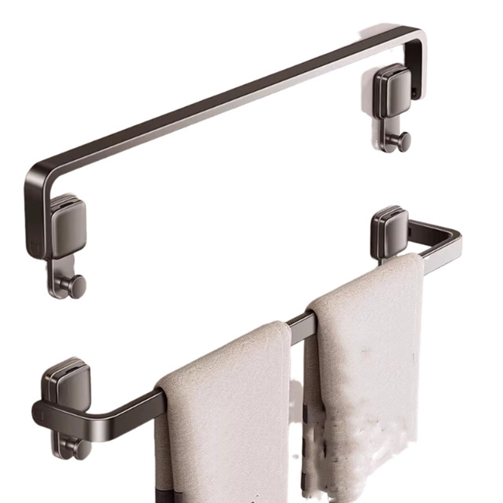 Suction Cup Towel Holder,Hand Towel Holde,Towel Rail Wall Mounted,Space Aluminum Towel Bar Suction Towel Rack,Removable,Bar Bathroom Holders For Bathroom Toilet Kitchen(40cm)