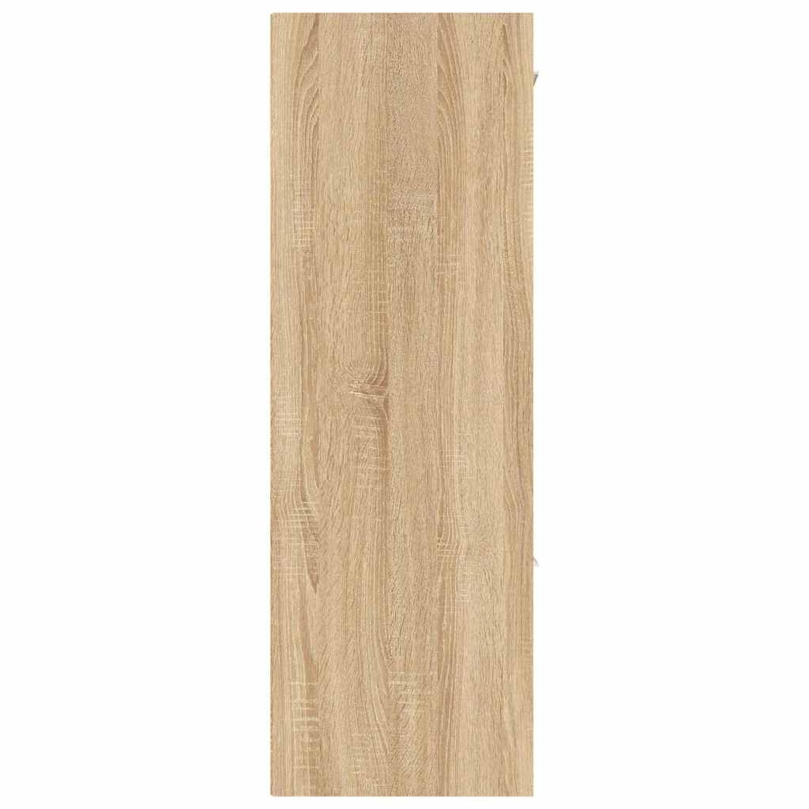 Tidyard Armadietto Rovere Sonoma 60x29,5x90 cm in Legno Multistrato 3 Ripiani Aperti e 3 con Ante per Ufficio 801137