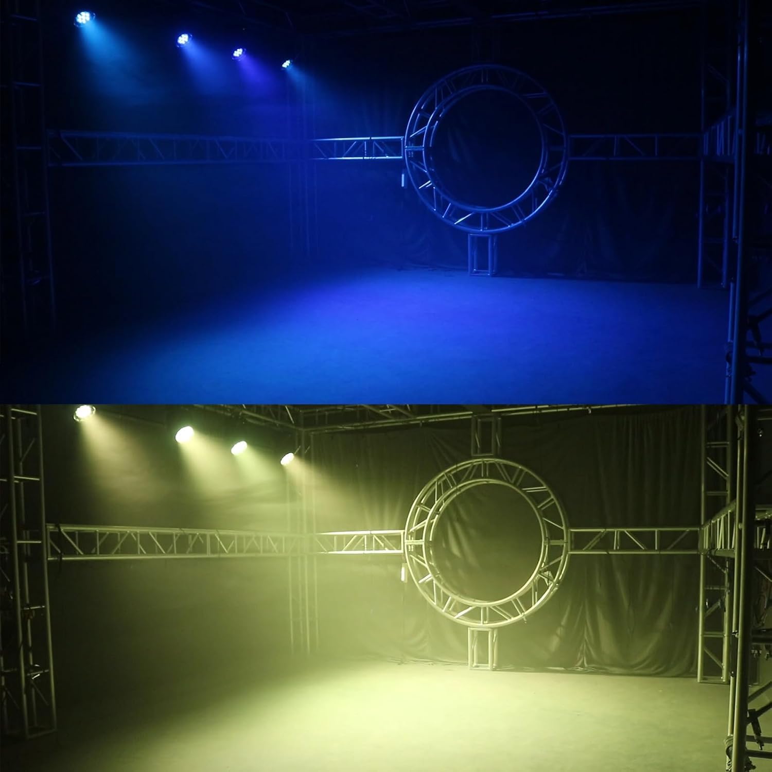 Luces de Disco de Cabeza en Movimiento de 19x15w, LED RGBW DJ Luces de Escenario con Control de Voz, Soporte DMX512,4in1 Luces de Etapa del Efecto de viga/Lavado, para Fiesta Escolar, Concierto 1