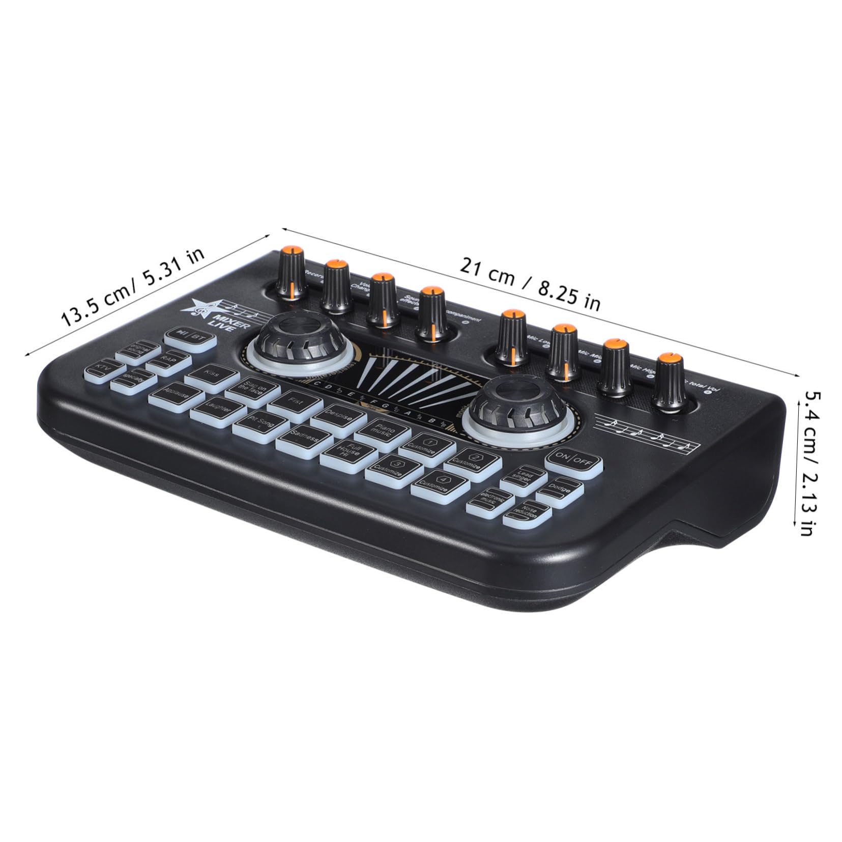 Angoily Mikser Muzyczny Dla Dzieci Mikser Audio Gitara Stereo Karta Dźwiękowa Do Transmisji Na Żywo Gry Zmieniacz Głosu
