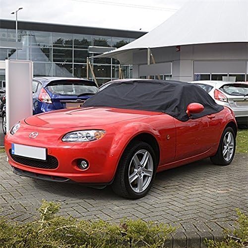 UK Custom Covers RP121 Tailored Soft Top Roof Half Cover Black - To Fit Mazda MX5 MK3 & MK3.5 2005-2015