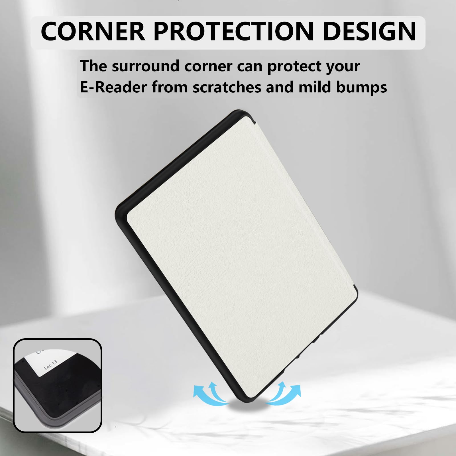MOROCK Custodia per Kindle Paperwhite da 7" (12a generazione-2024), adatta per Kindle Colorsoft Paperwhite Signature Edition, custodia leggera in pelle PU di alta qualità con accensione e spegnimento