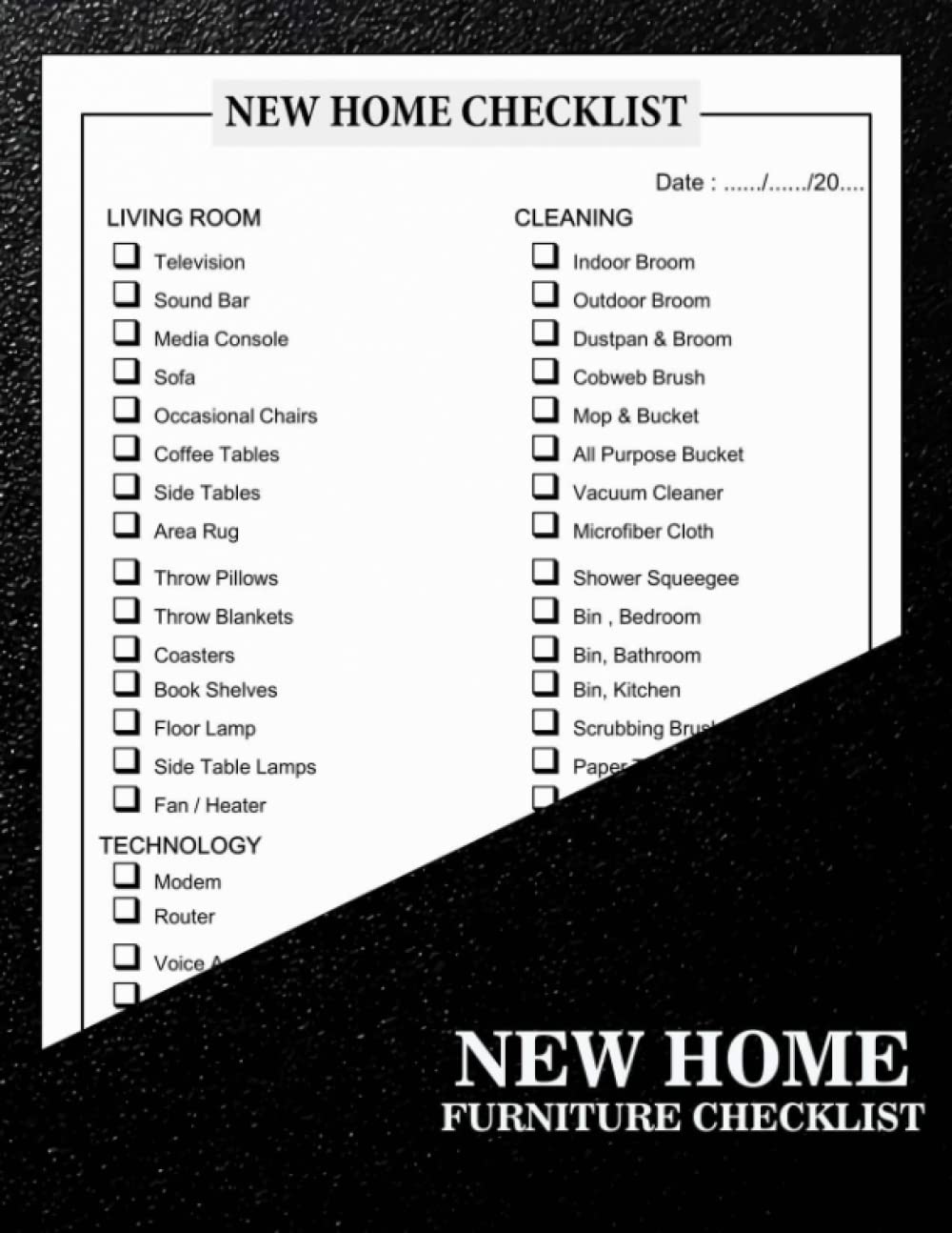 New Home Furniture Checklist: New Home Essentials Checklist,Room by ...