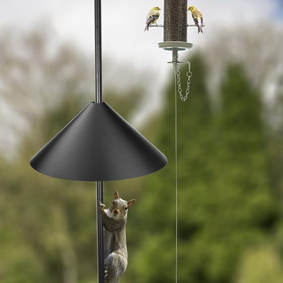 Squirrel Baffle - Wrap Around Squirrel Baffle Bird Feeders from Squirrels, Squirrel Guard for Bird Feeder Pole (12 Inch)