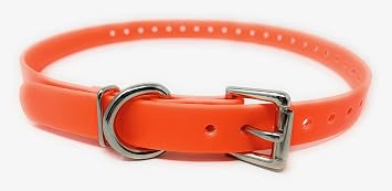 Sparky PetCo 1" Waterproof Biothane Buckle Straps for E Collar Systems NEON Orange