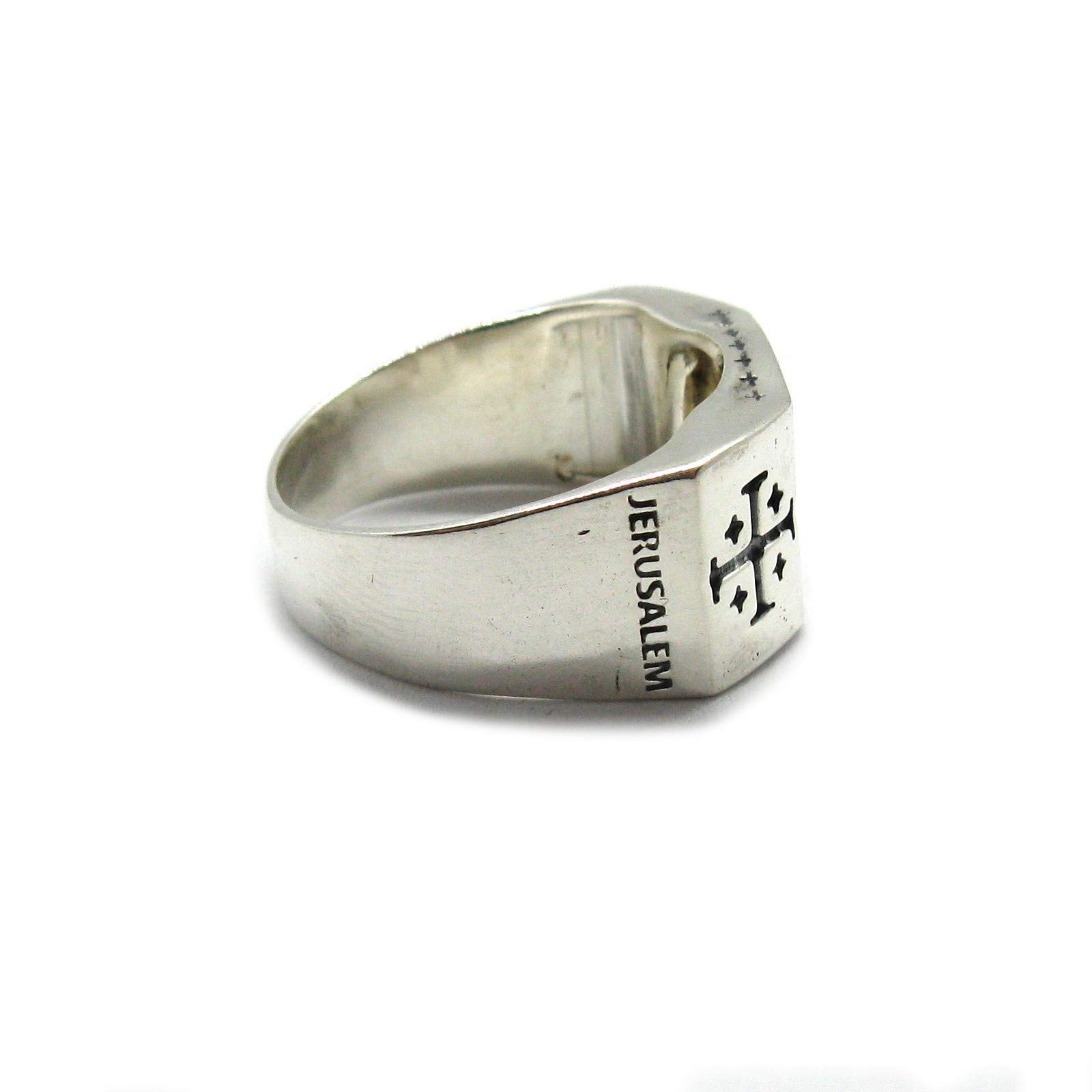 Anillo de plata de lay sólido 925 Cruz de Jerusalem R001965 Empress
