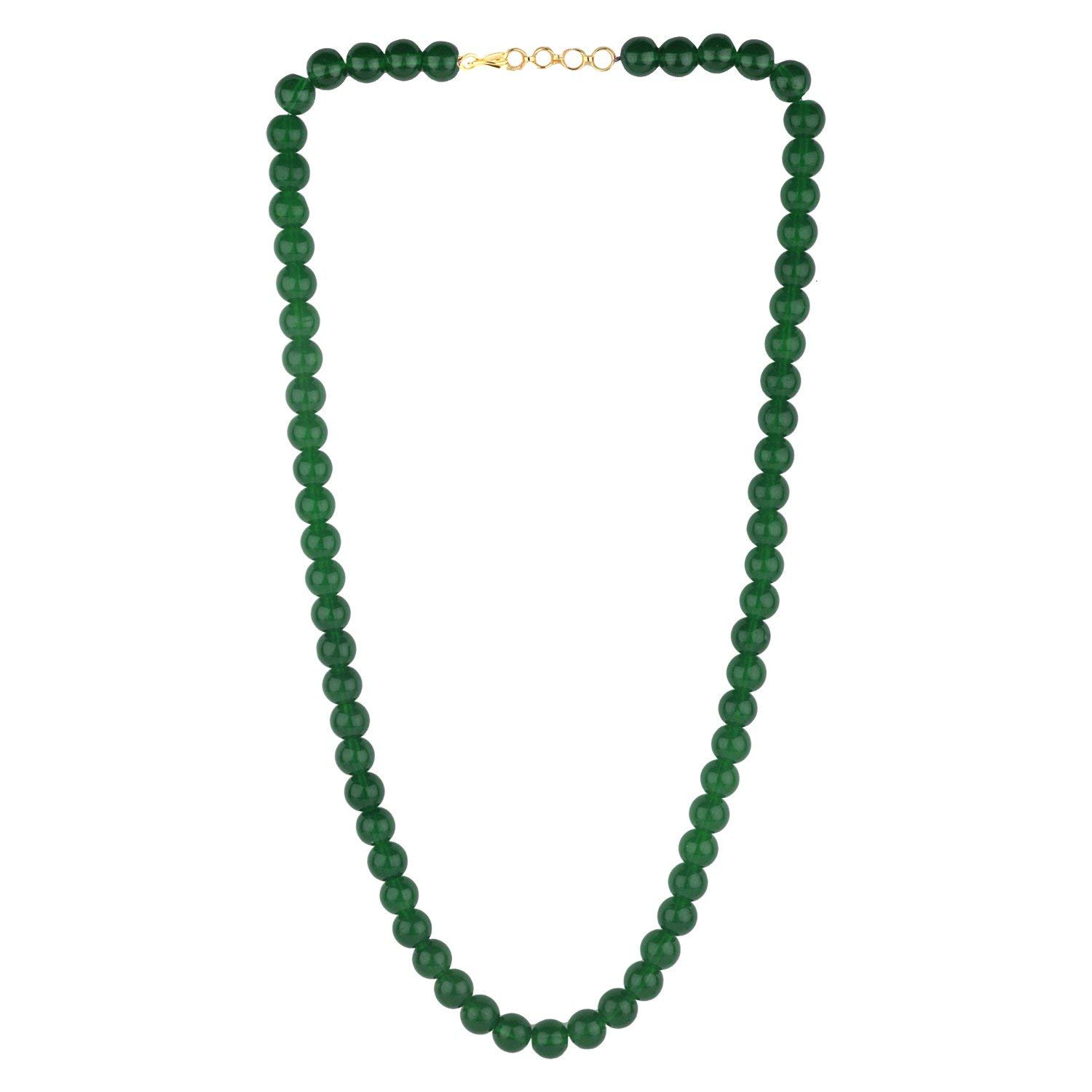 AV FASHION INDIA - Single Line Dark Green Crystal/Glass Stone Beaded Strand Statement Necklace/Mala for Women and Girls Fashion Jewellery (B08SW4HYB8) Amazon Price History, Amazon Price Tracker