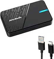 AVerMedia Placa de captura para streaming, 4K60 HDR Passthrough, gravação de vídeo 1080p60, transmissão de jogos de latência ultrabaixa para Switch 2, Xbox, PS5, PC on Twitch, OBS, Win11, Mac