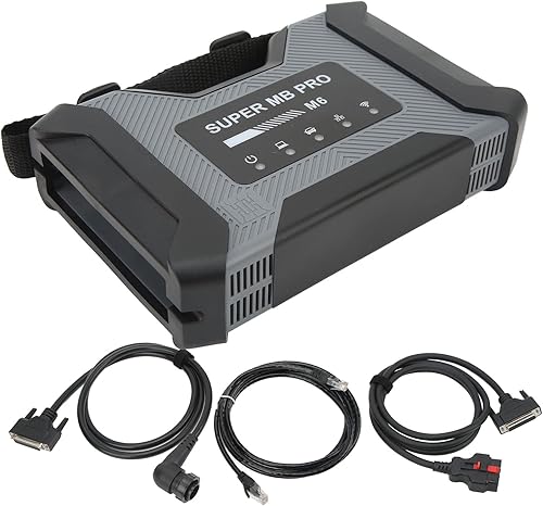 Truck Diagnostic Scanner Cable Adapter SUPER MB PRO M6 Wireless Star Diagnosis Tool with Multiplexer Lan and OBD2 16pin Cable Replacement (With Box)