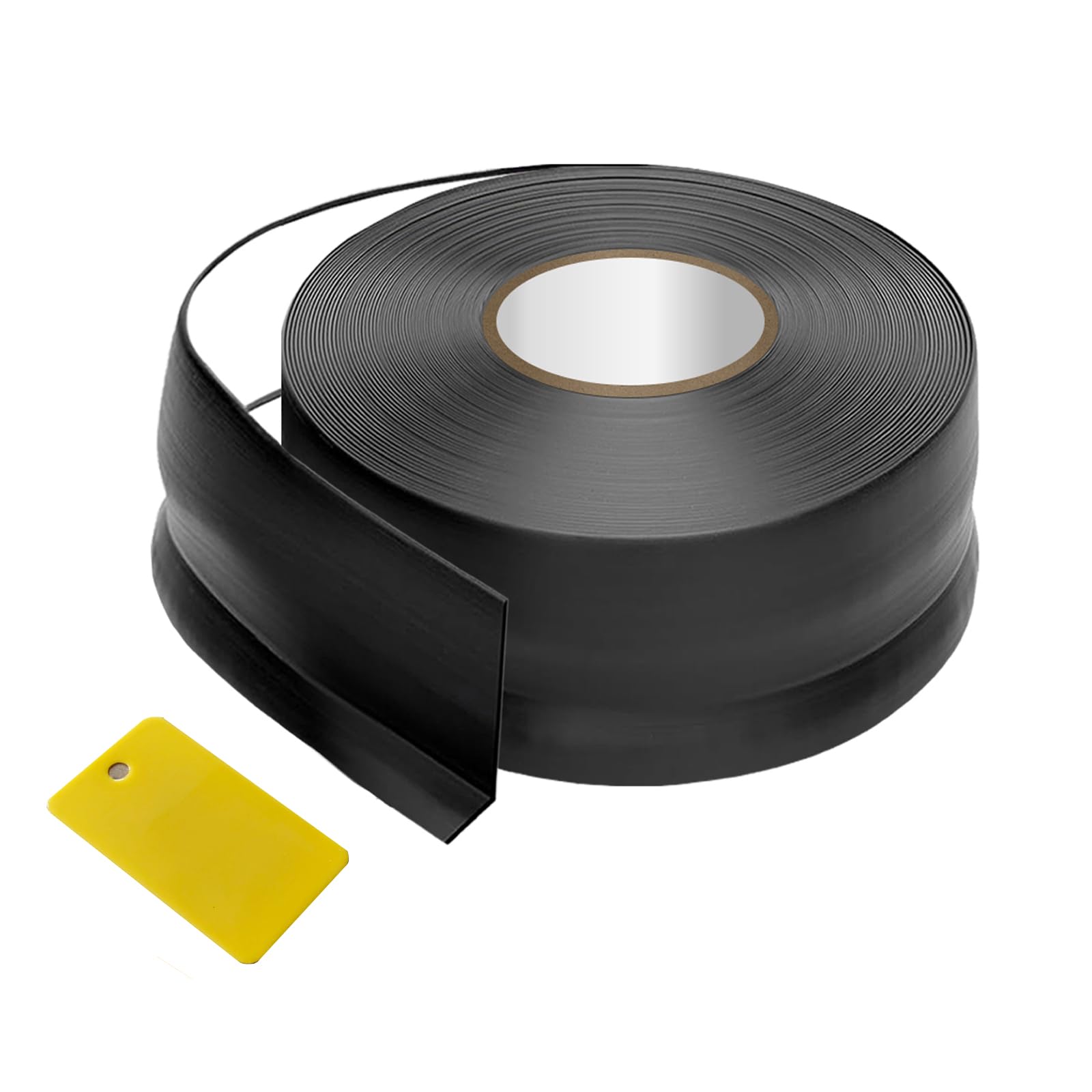 Zócalo suave, autoadhesivo, 50 x 20 mm, 7 m, tira de cierre de cocina, negro, zócalo autoadhesivo para cocina y baño, perfil de esquina, plástico de PVC, marco flexible de pliegues