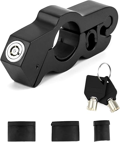 Miniatura 7 de QWORK Cerradura de manillar de bicicleta ajustable antirrobo resistente, paquete de 2  un agarreaceleradorfrenobloqueo de manillar para bicicleta,