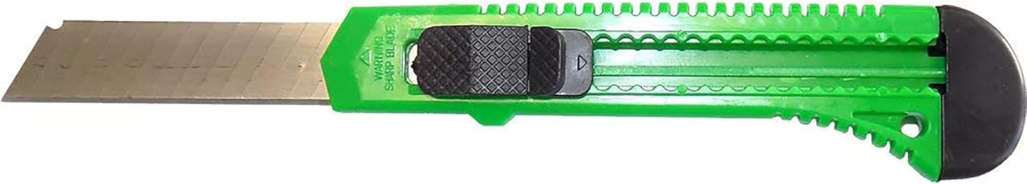 24 Box Cutter Utility Knife Tool with Retractable Snap off Razor Blade 6 Blue 6 Yellow 6 Red 6 Green