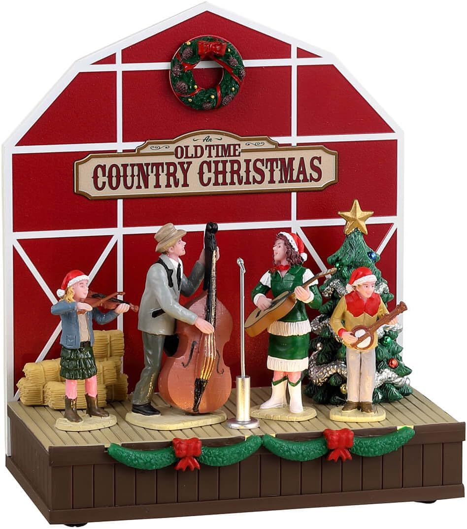 Lemax Village Collection A Country Christmas funciona con pilas