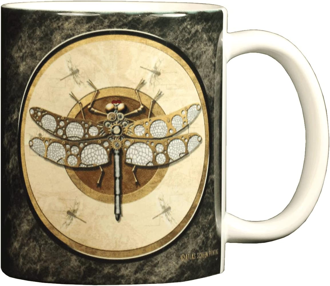 Steampunk Dragonfly 11 Ounce Ceramic Coffee Mug (AT165M)