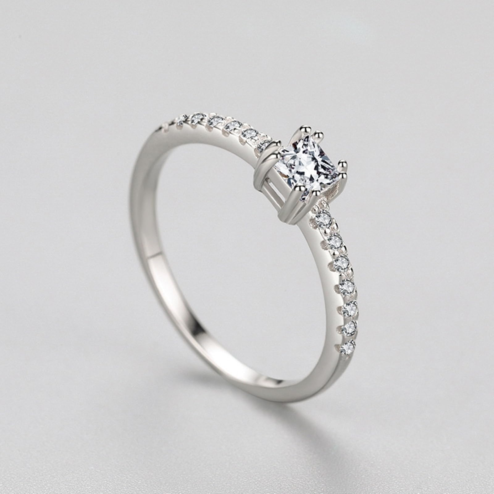 Pierścionek damski z prawdziwego złota, pierścionek zaręczynowy z 0,3 ct Moissanite, elegancki pierścionek zaręczynowy dla kobiet