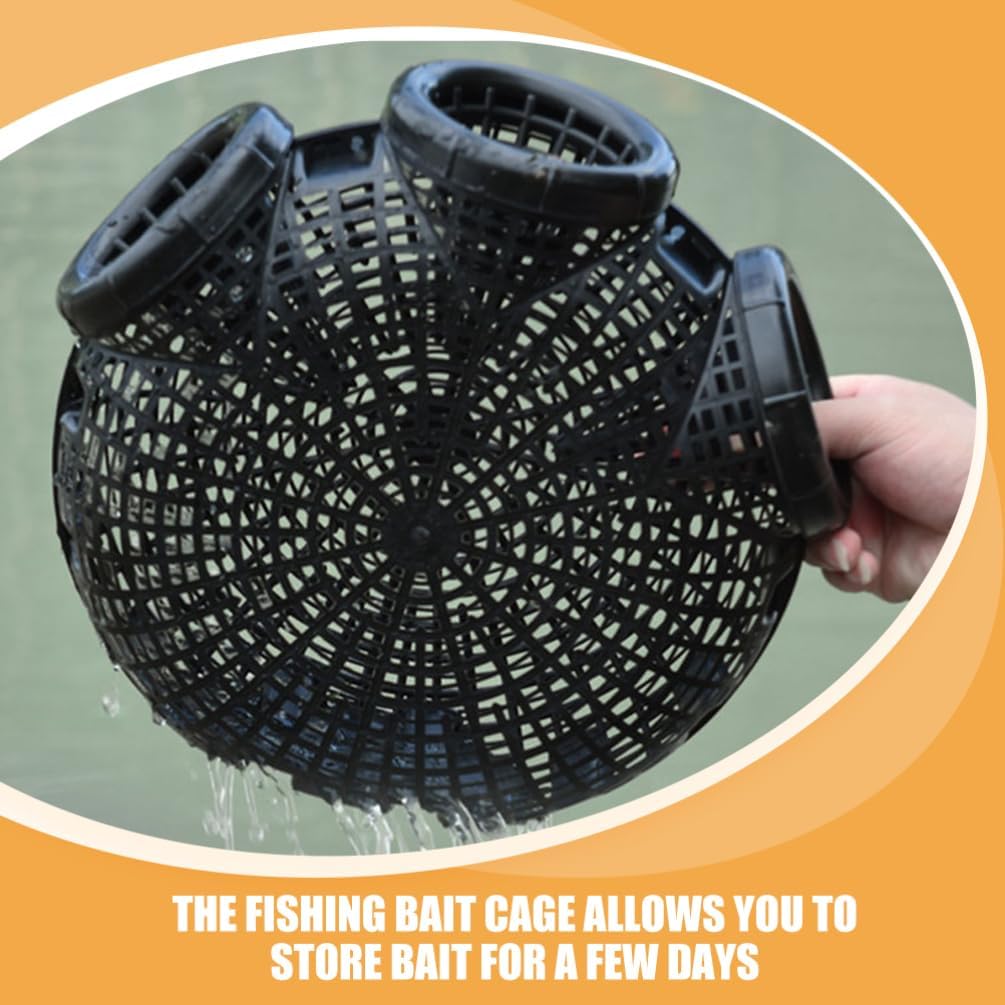 VANZACK 2pcs Fish Cage Bait Holder Lure Cage for Outdoor Fishing Lightweight Pp Material Improved Catching Effect