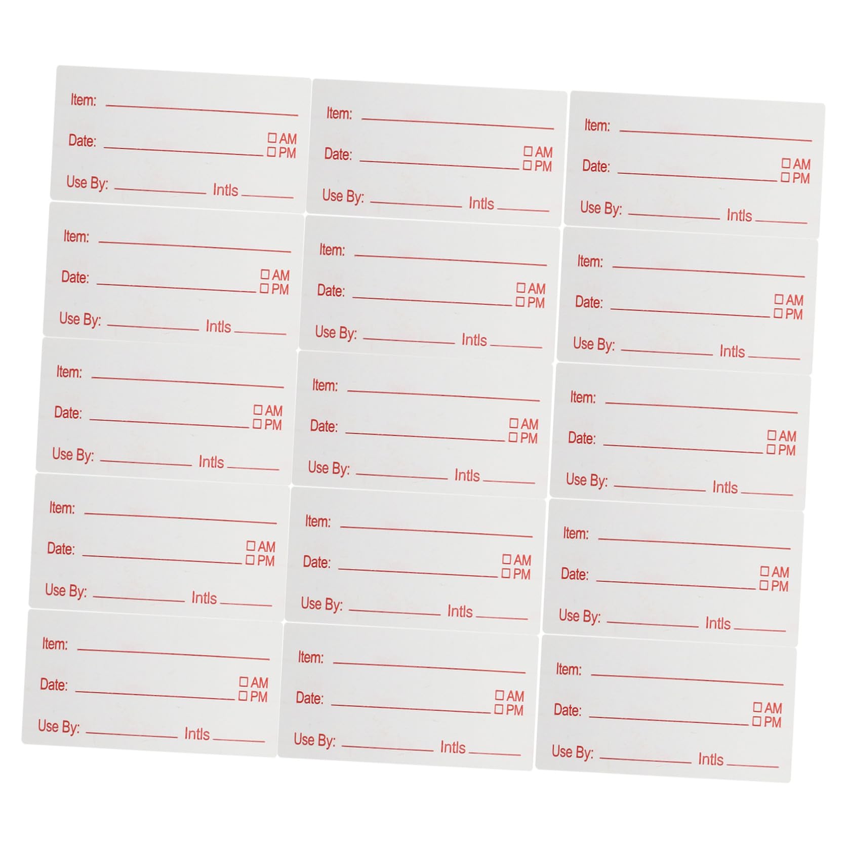 ABOOFAN 5 Etichette Freezer Adesive per Alimenti Rosse Etichette per Congelatori e Barattoli Facili da Applicare e Rimuovere per Cucina e Conservazione Pantry