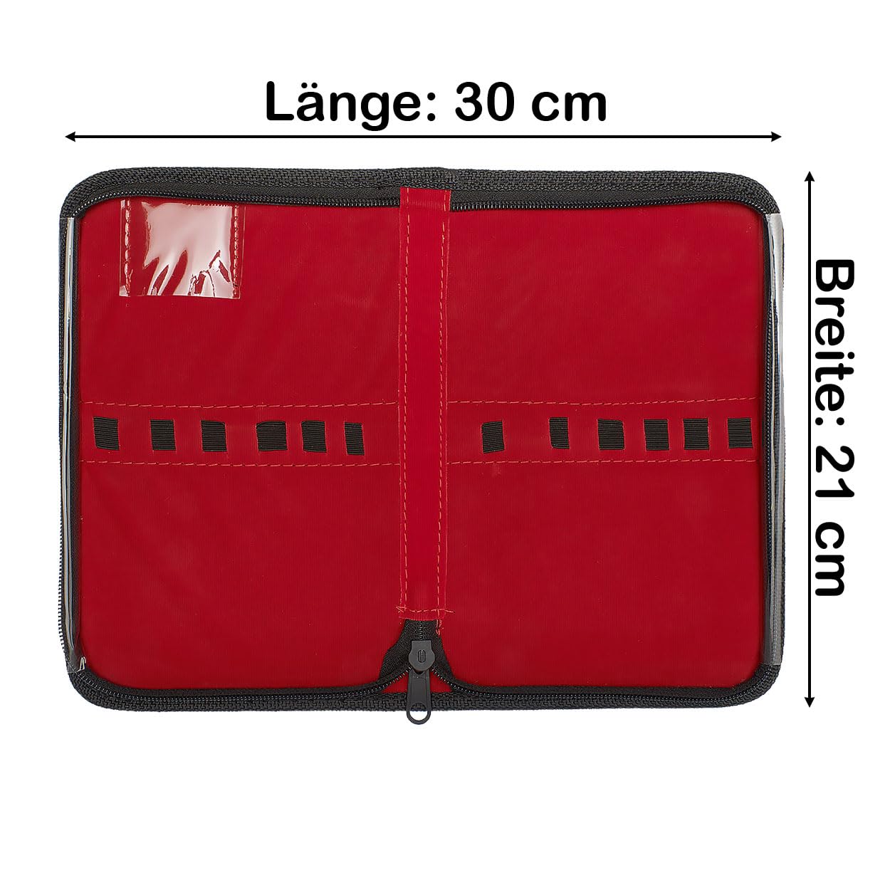 May Astuccio Vuoto per 12 Strumenti da Manicure e Pedicure – Grande Custodia Organizer da Comporre con Cerniera e Interno in Velluto per Cosmetici e Cura delle Unghie