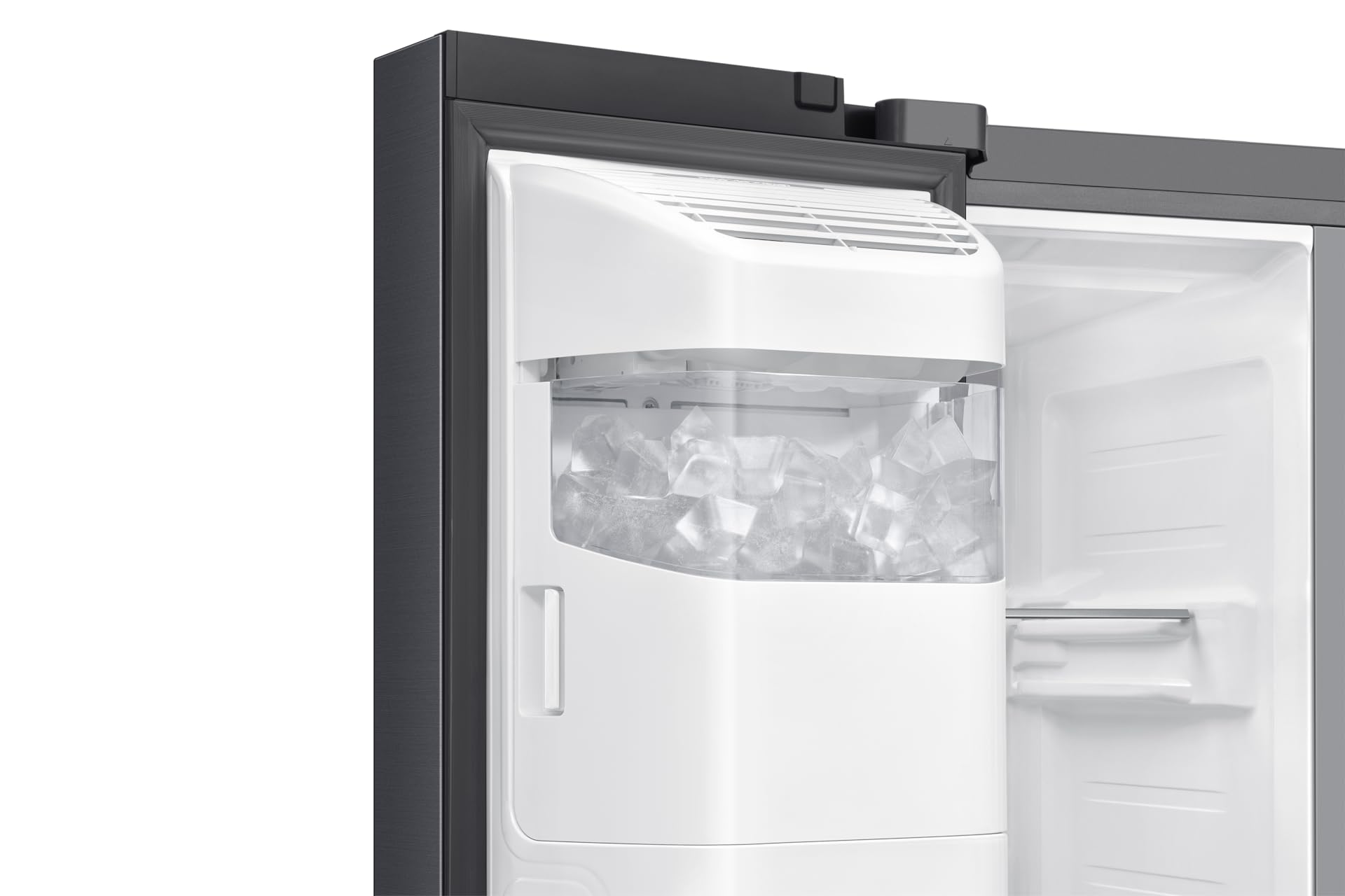 Samsung Réfrigérateur côte à côte RS70F65KEF/EF avec distributeur d'eau/glaçons, Wifi avec mode AI Energy, Total No Frost, SpaceMax, 635 L, LxHxP: 91,2 x 178,4 x 72,6 cm, Anthracite