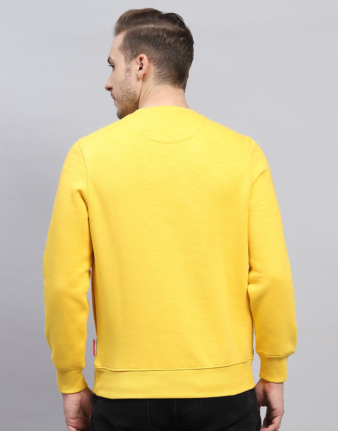 Monte Carlo Mens Printed Yellow Round Neck Full Sleeve Sweatshirt (224066170-2-42) 2