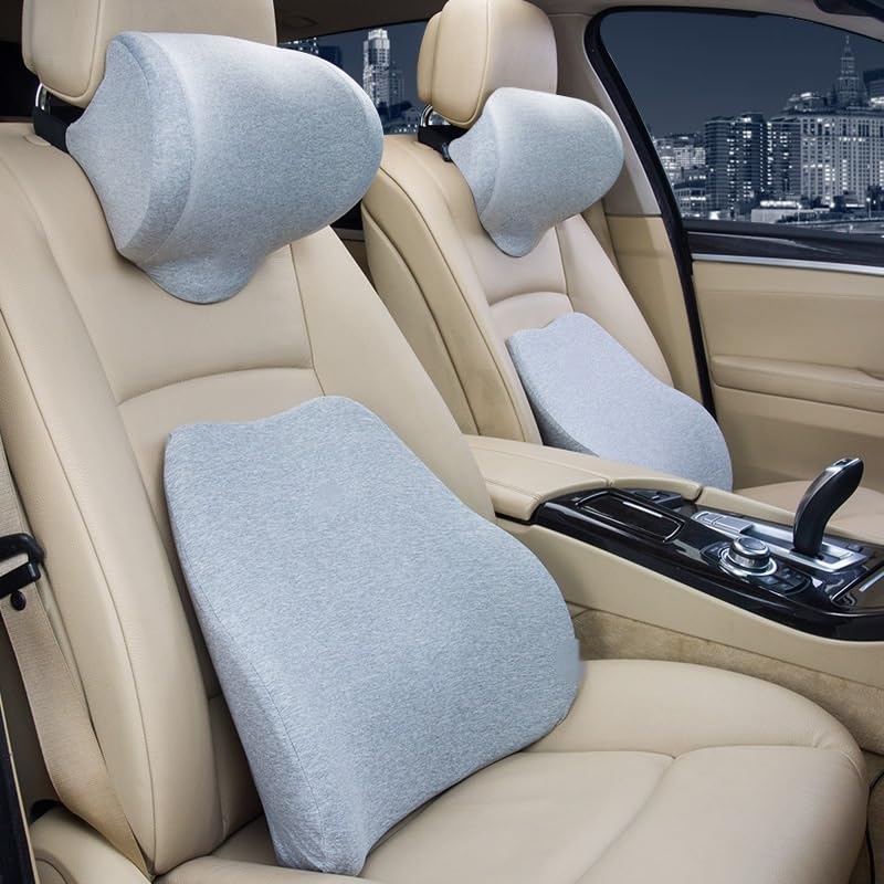 Appui-tête lombaire de voiture et coussin cervical en mousse de forme