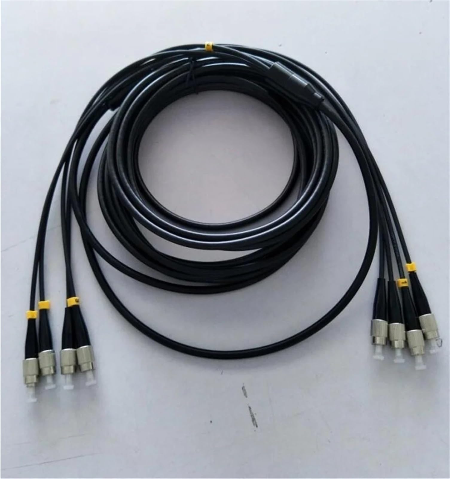 Câble de raccordement à fibre optique blindée monomode à 4 conducteurs 350 à 500 m de long - Connecteurs LC/SC/FC - 5 mm de diamètre - Pour extérieur - Noir - LC-LC LSZH 350 m