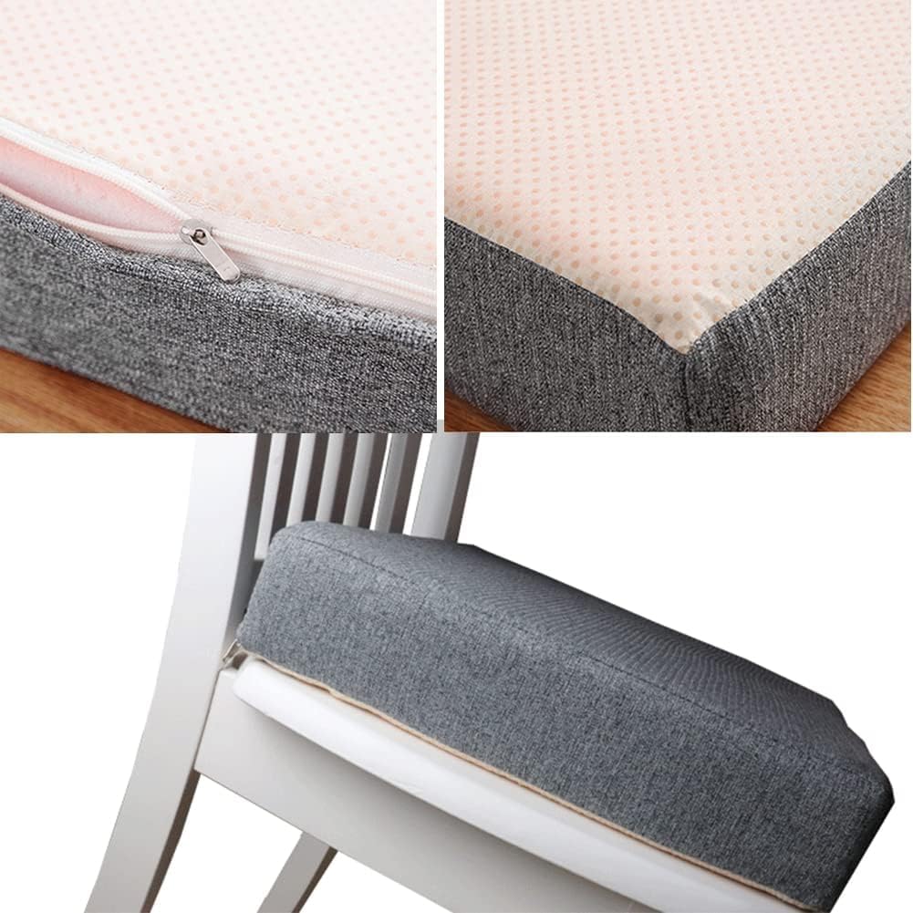 Cojines de silla, cojín de espuma viscoelástica for sillón, cojín elevador antideslizante, cojín de asiento cómodo for silla for interior, exterior, coche, oficina, sofá, redondo (50 x 50 x 5 cm, marr